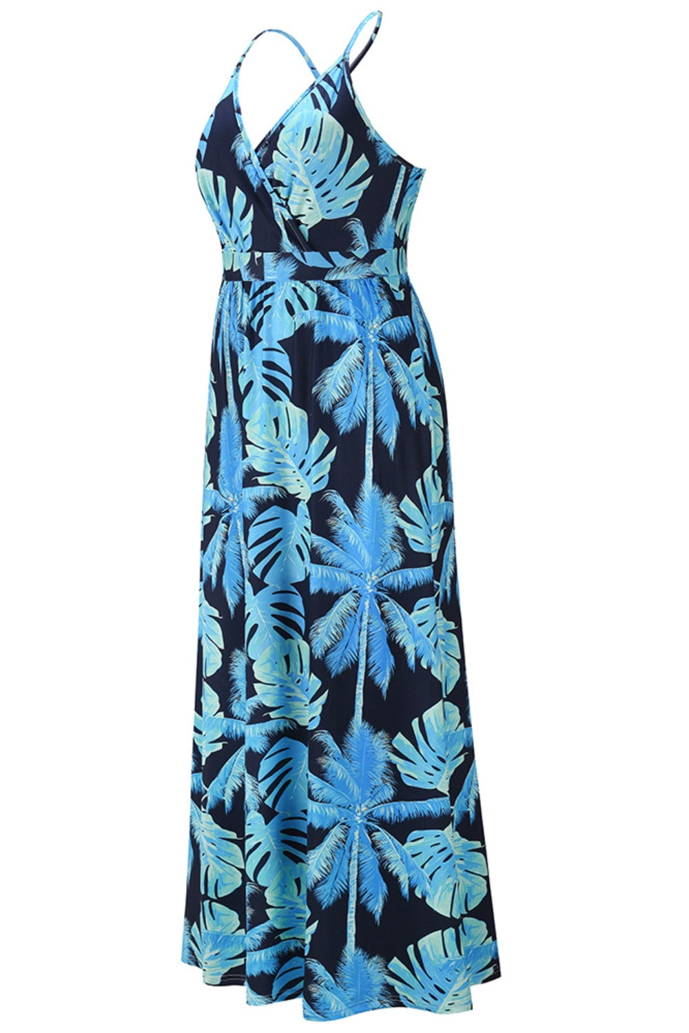 Vestido de tirantes cruzado con estampado cruzado