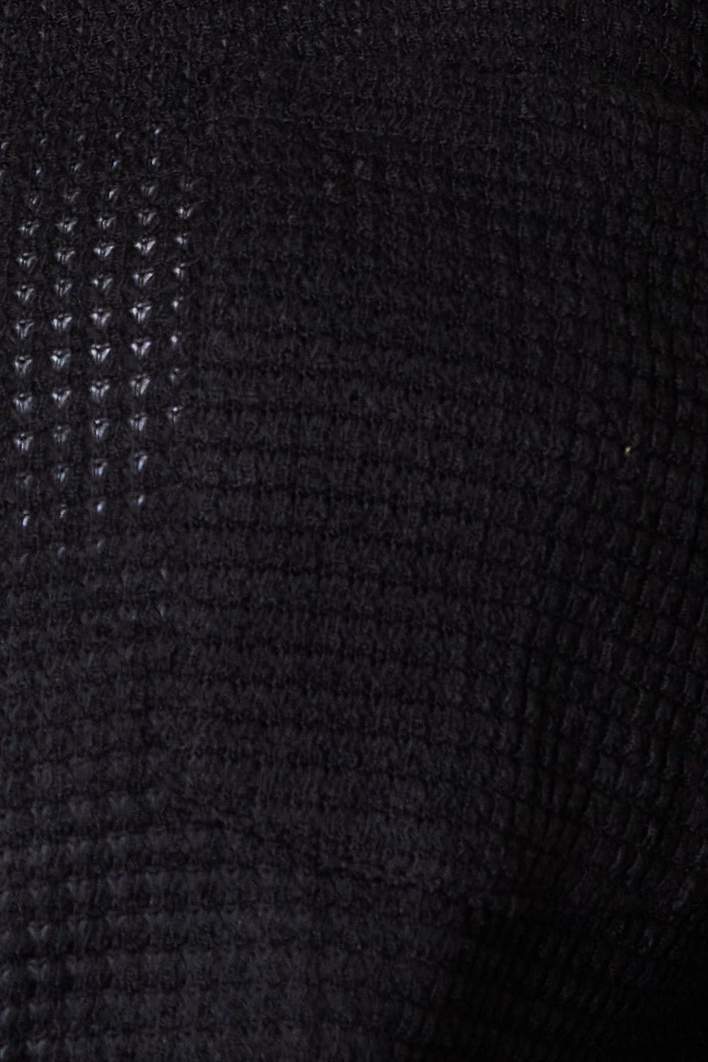 Camisa de punto gofre con cuello y hombros caídos de Double Take
