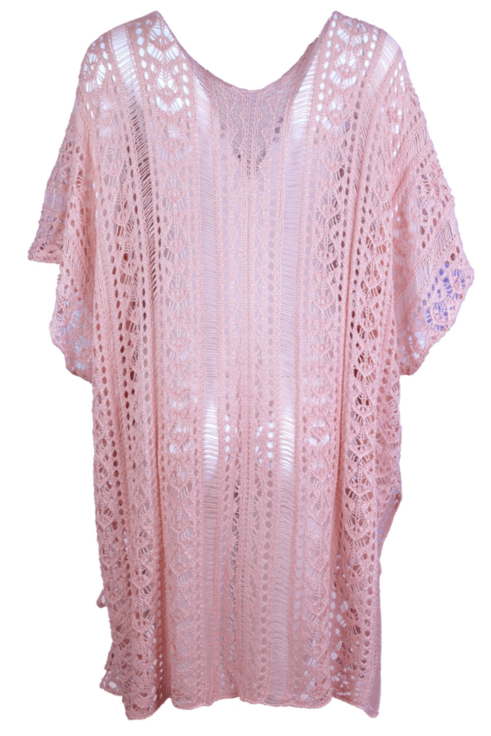 Vestido playero con escote en V recortado y borla