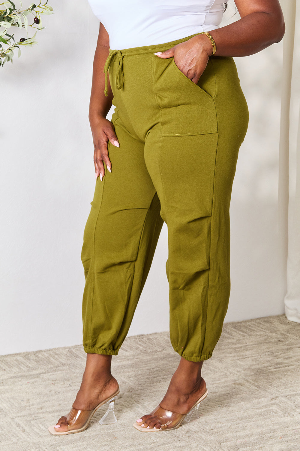 Pantalones deportivos con cordón y bolsillos de tamaño completo de Culture Code