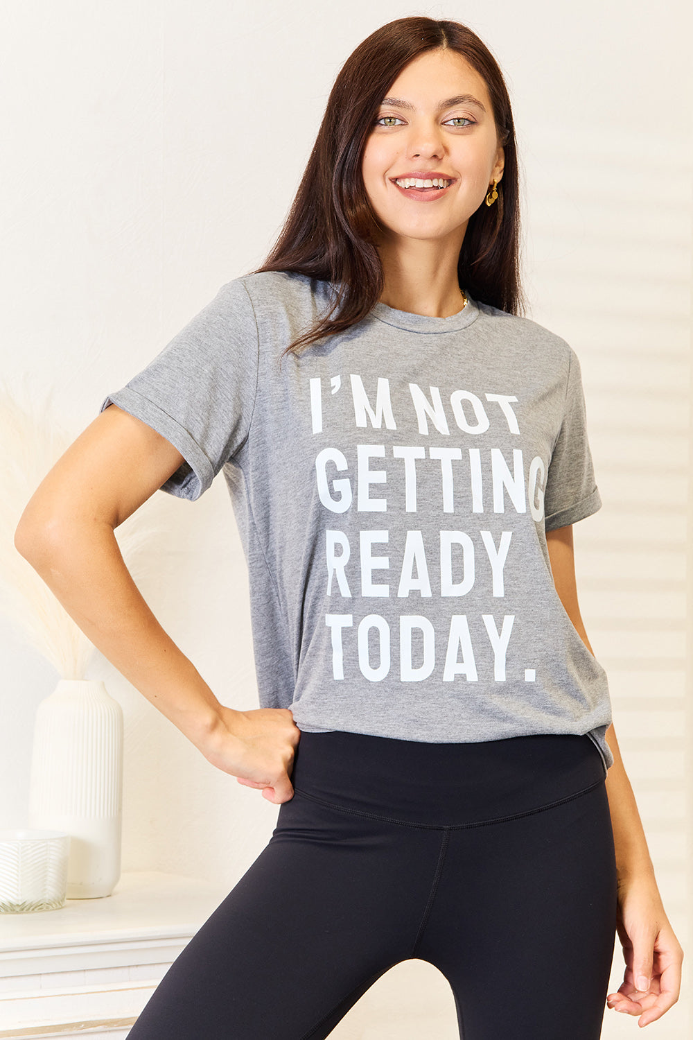 Simplemente amor NO ME ESTOY PREPARANDO HOY camiseta gráfica