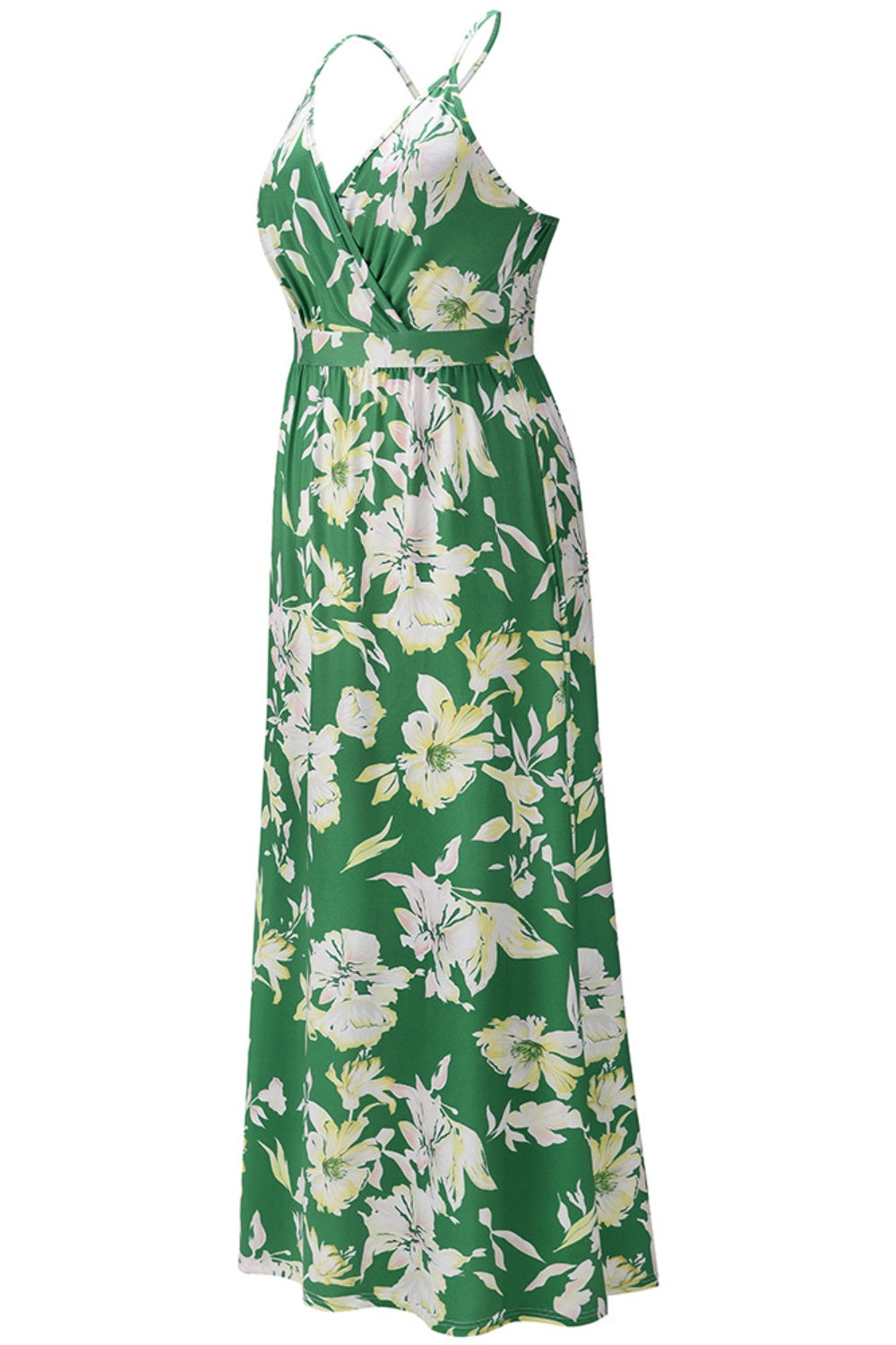 Vestido de tirantes cruzado con estampado cruzado