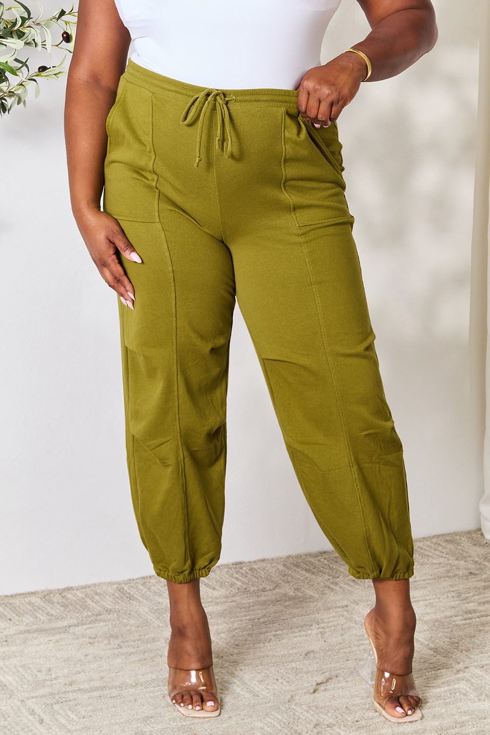 Pantalones deportivos con cordón y bolsillos de tamaño completo de Culture Code