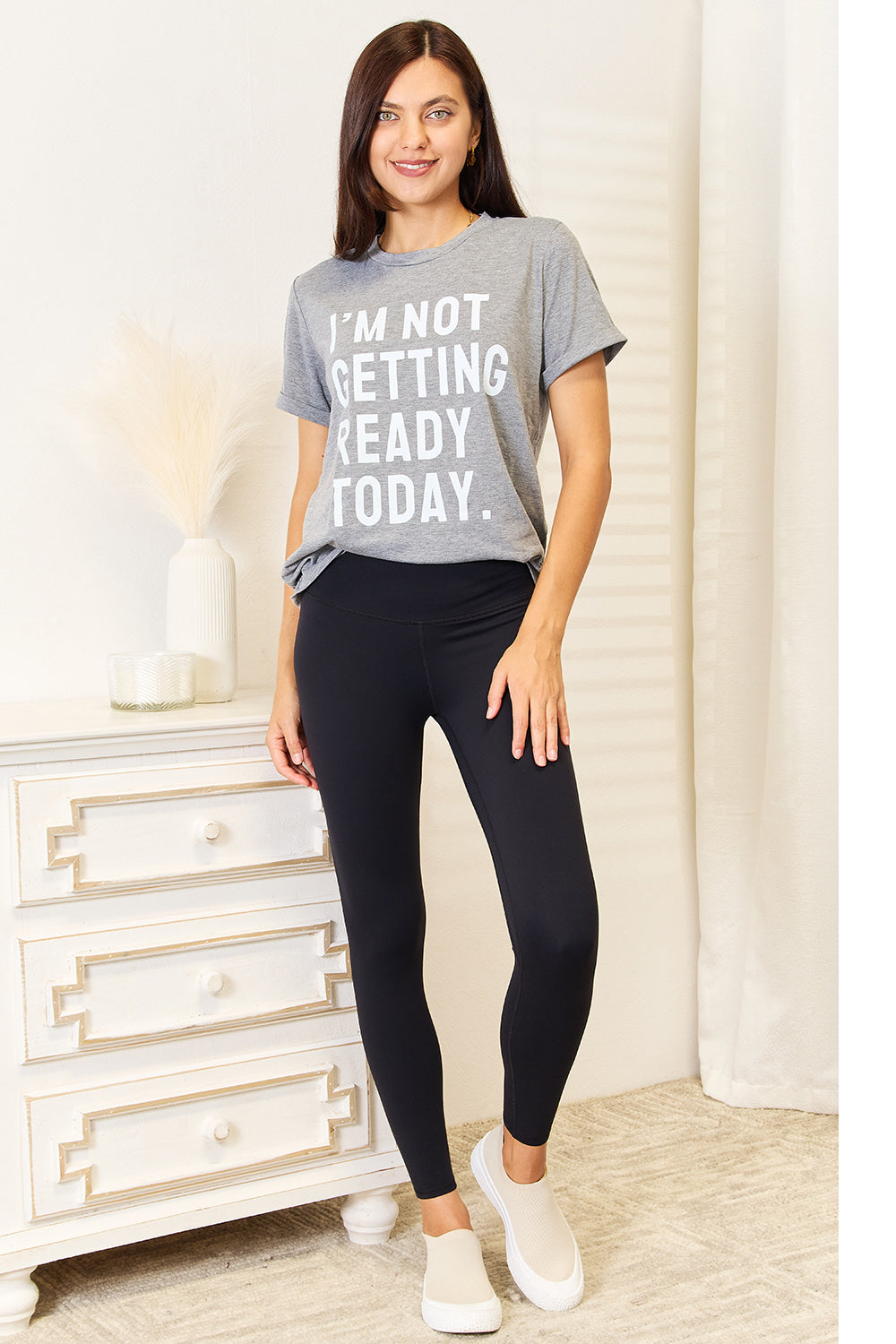 Simplemente amor NO ME ESTOY PREPARANDO HOY camiseta gráfica
