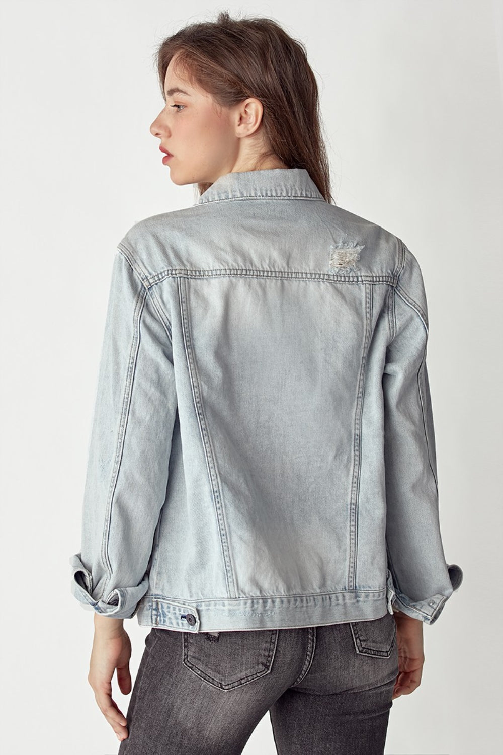 Chaqueta abotonada desgastada RISEN