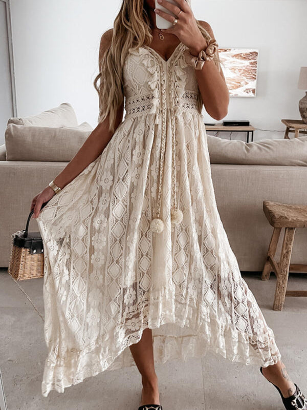 Vestido lencero de encaje elegante para mujer