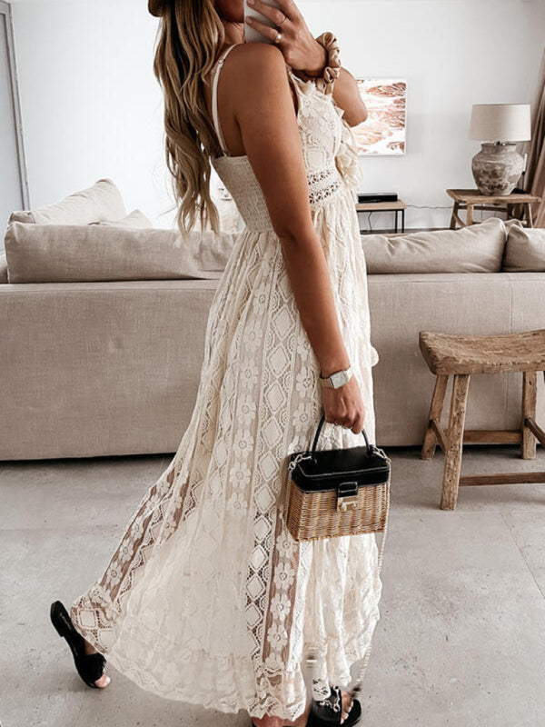 Vestido lencero de encaje elegante para mujer