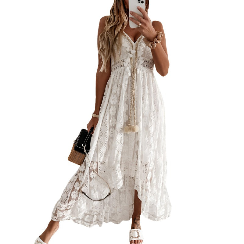 Vestido lencero de encaje elegante para mujer
