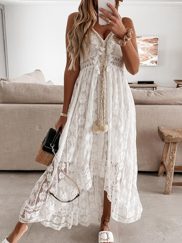Vestido lencero de encaje elegante para mujer
