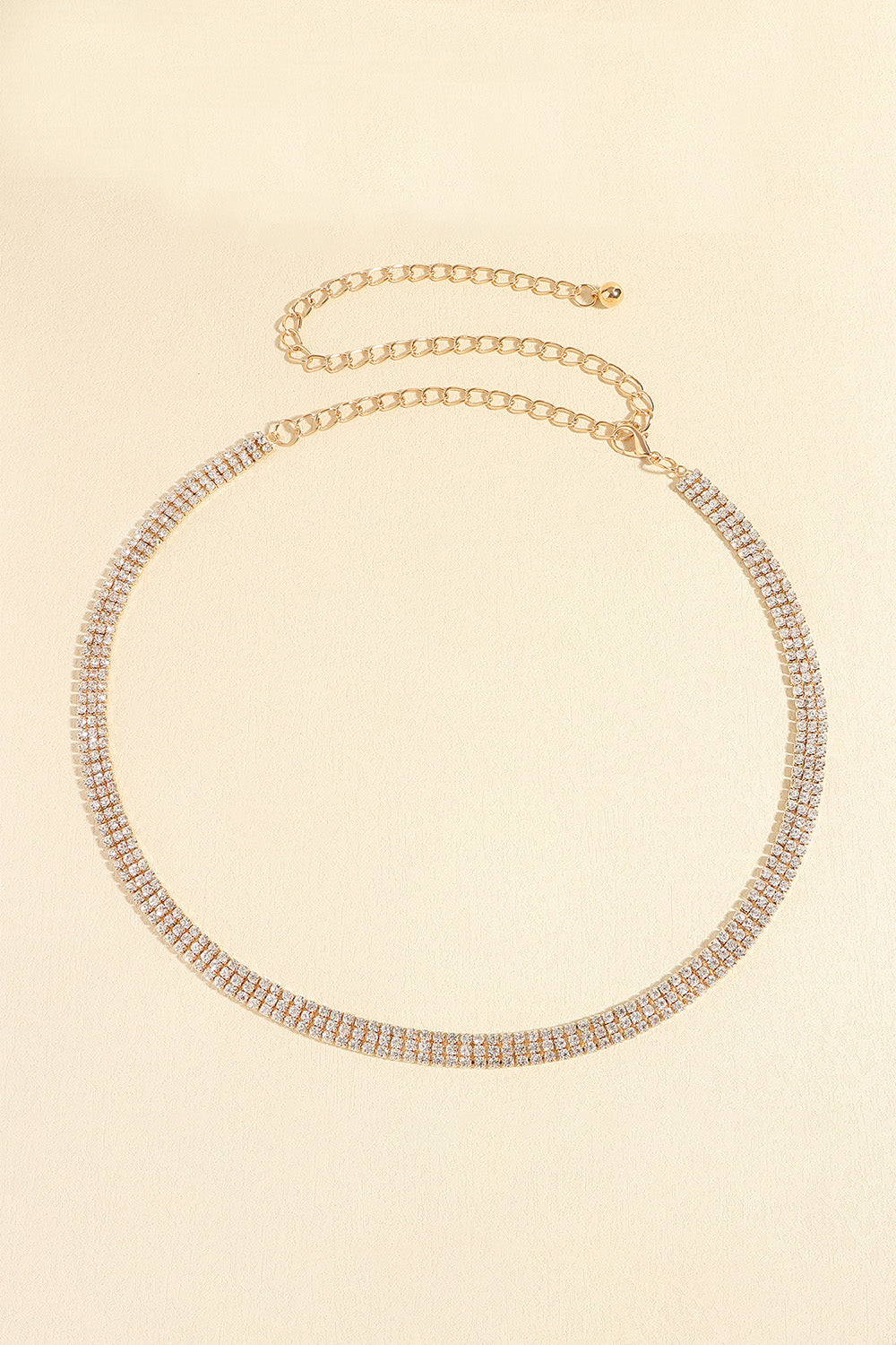 Cinturón de aleación con diamantes de imitación