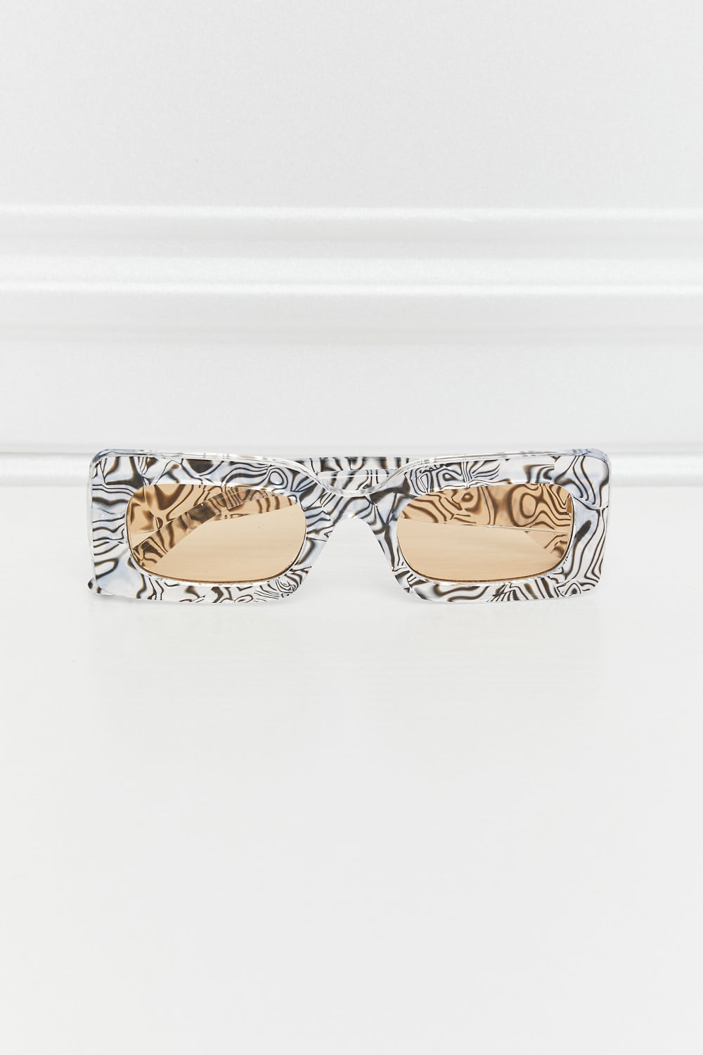 Gafas de sol rectangulares de policarbonato con montura de carey