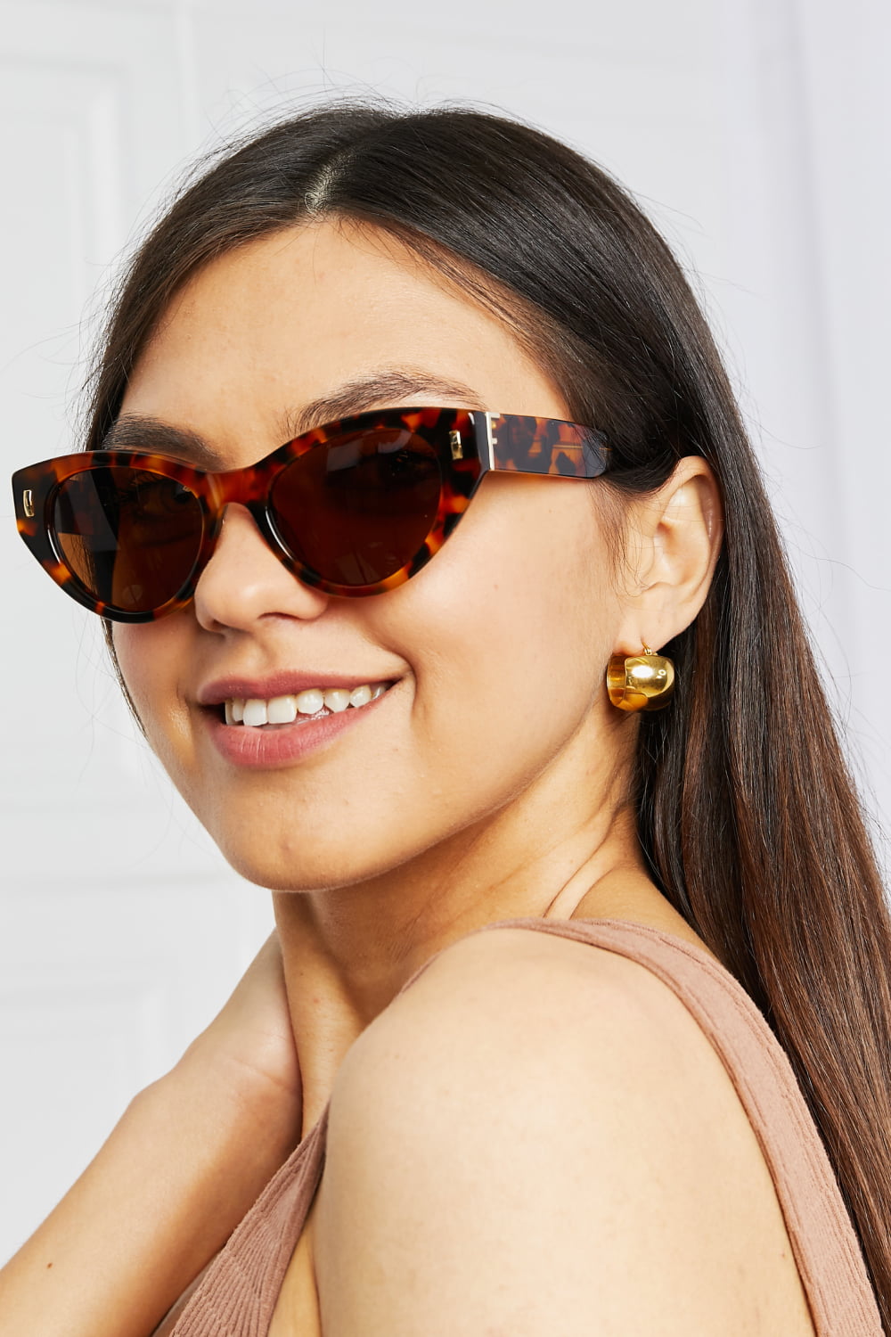 Gafas de sol con montura de acetato de carey