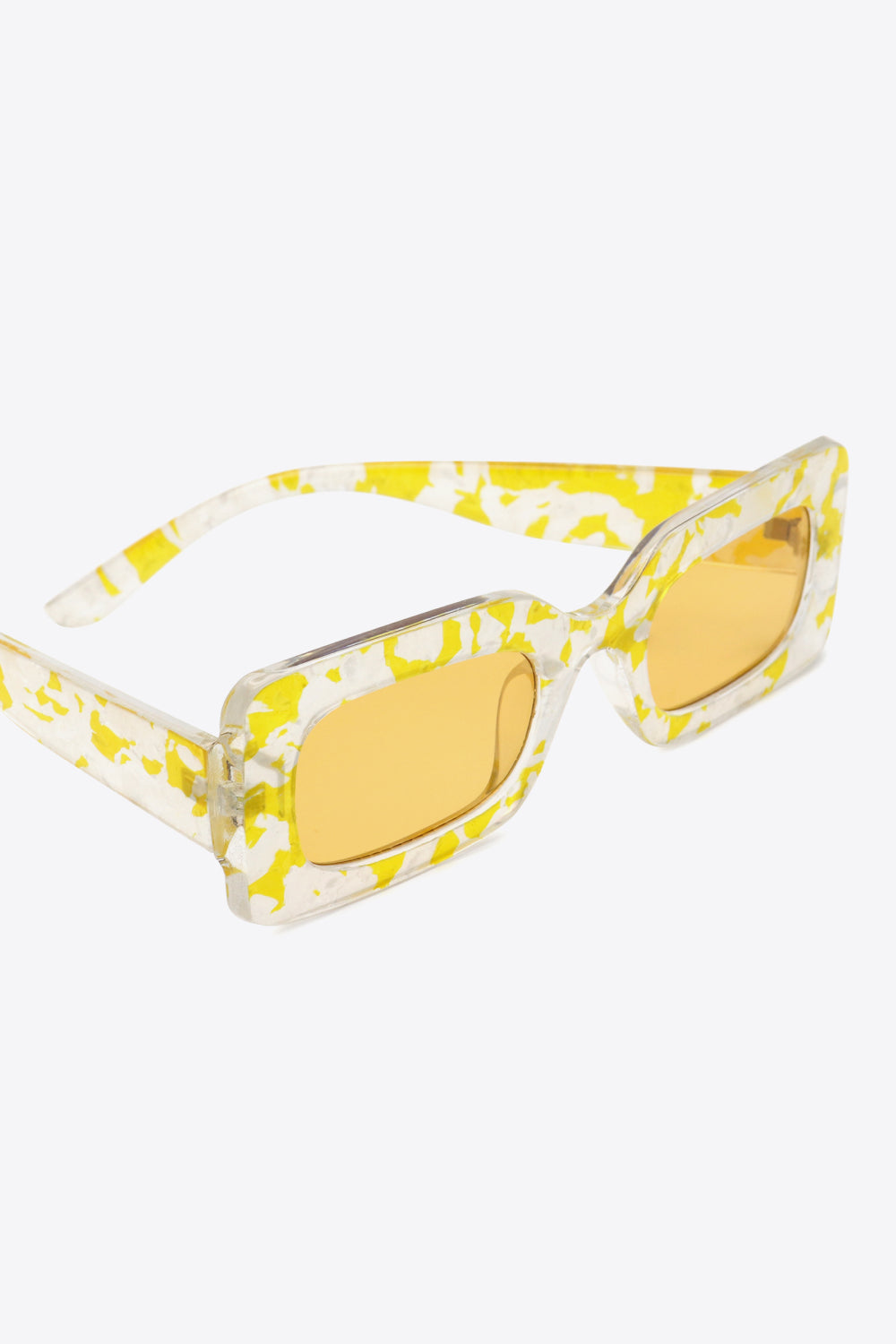 Gafas de sol rectangulares de policarbonato con montura de carey