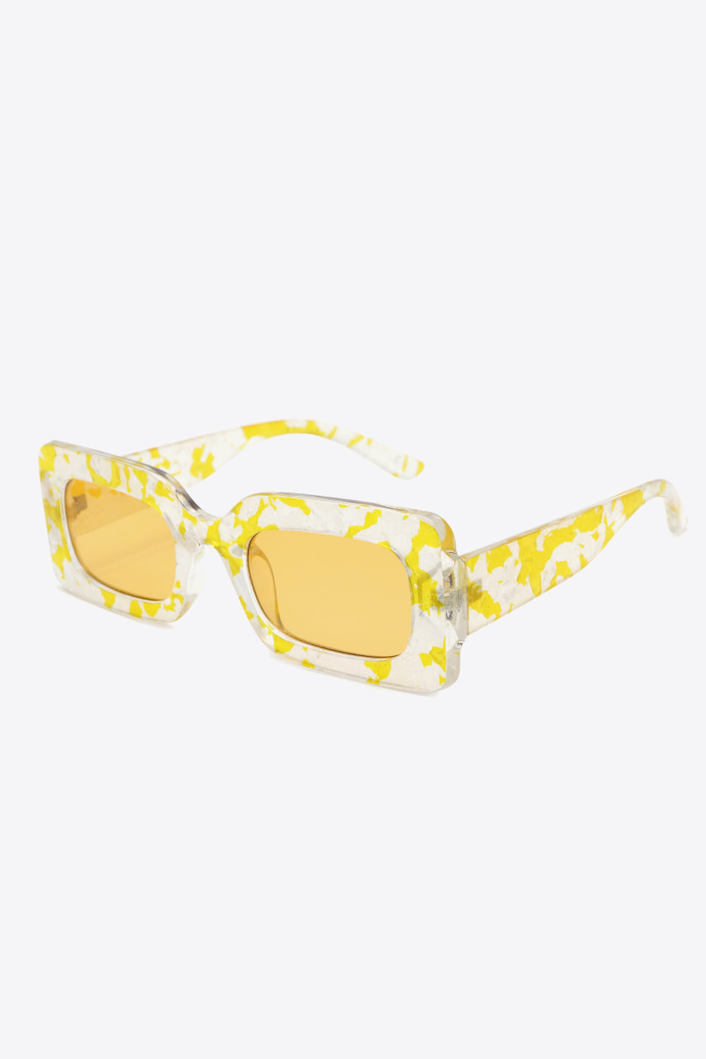 Gafas de sol rectangulares de policarbonato con montura de carey