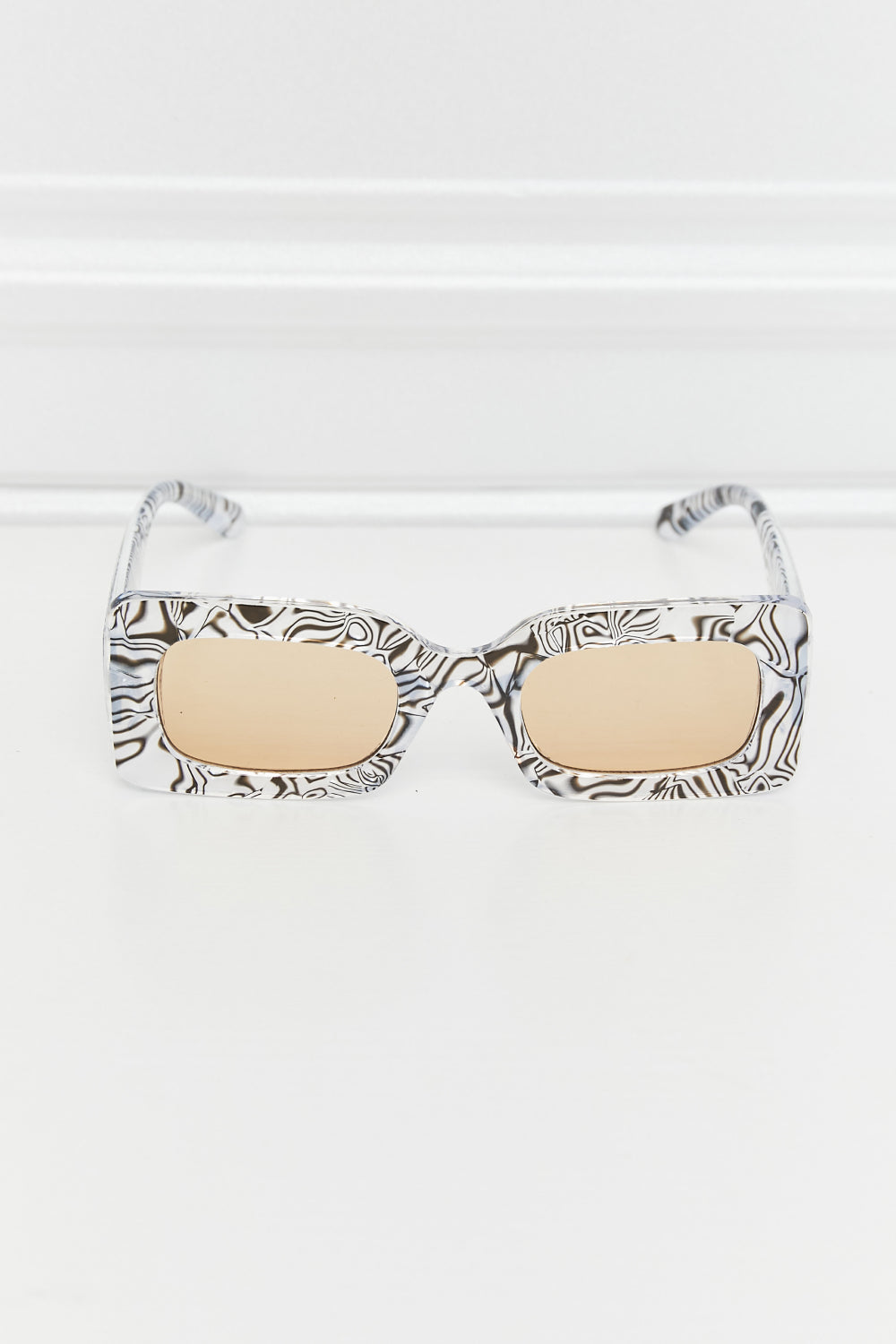 Gafas de sol rectangulares de policarbonato con montura de carey