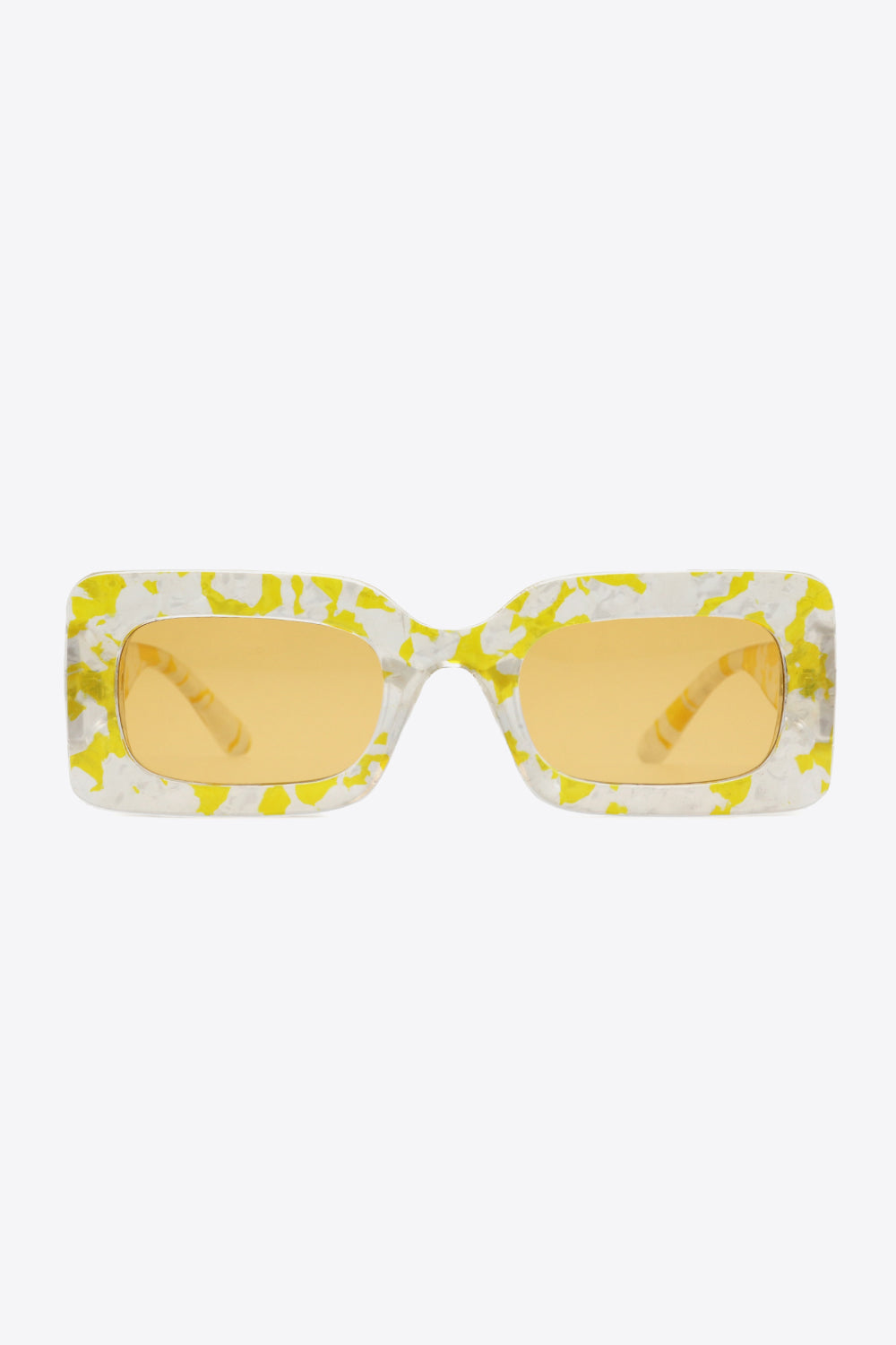 Gafas de sol rectangulares de policarbonato con montura de carey