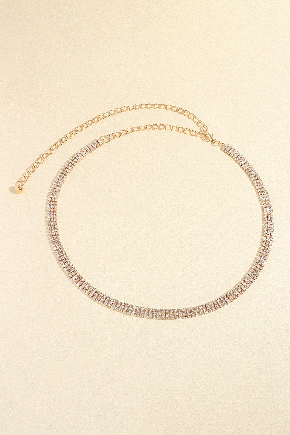 Cinturón de aleación con diamantes de imitación