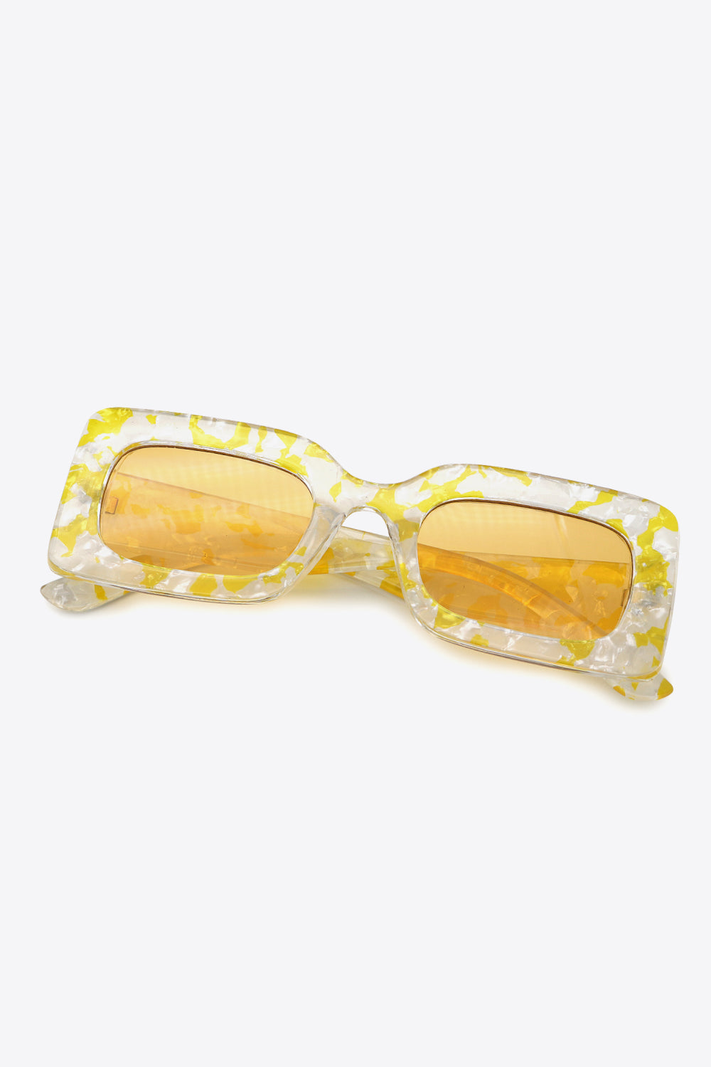 Gafas de sol rectangulares de policarbonato con montura de carey