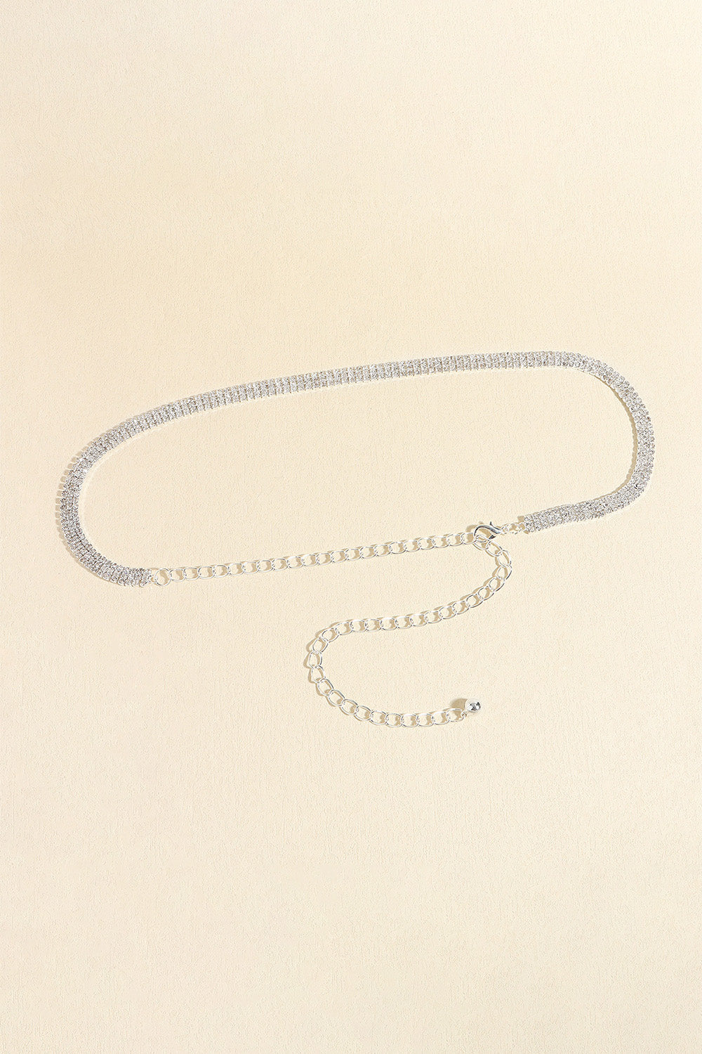 Cinturón de aleación con diamantes de imitación